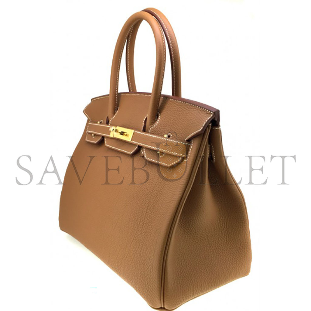 H**mes master birkin 30 epsom leather golden brown gold buckle handbag h028369cc37 (30*23*15cm)